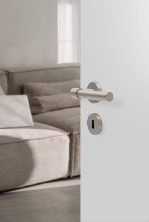 Klamka do drzwi Helix 200 Plain Metalowa Srebrna