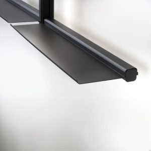 Zestaw łazienkowy IO 600 mm z lustrem i półkami Czarny D