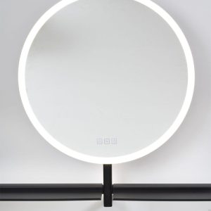 Zestaw łazienkowy IO 600 mm z lustrem i półkami Czarny D