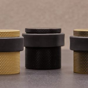Stopka Stoper do drzwi podłogowy Helix Czarny