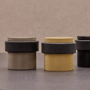 Stopka Stoper do drzwi podłogowy Helix Złoty
