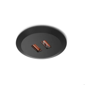 Gniazdo USB Connector Subby Wpuszczane 20W/24V Czarne