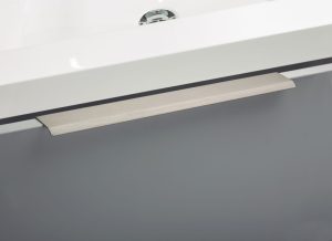 Uchwyt meblowy krawędziowy Curve 192 Aluminiowy Srebrny Szczotkowany