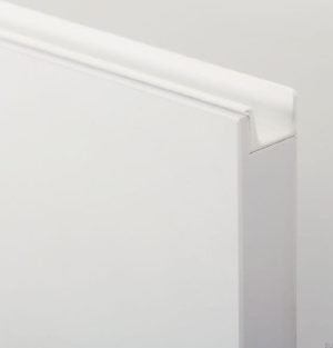 Uchwyt meblowy krawędziowy Jey2 197 Aluminiowy Biały Mat