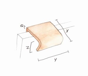 Uchwyt meblowy krawędziowy Linear 247 Aluminiowy Srebrny