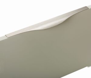 Uchwyt meblowy krawędziowy Noma 0255 128 Aluminiowy Srebrny Szczotkowany