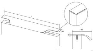Uchwyt meblowy krawędziowy Vector 0434 247