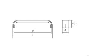 Uchwyt meblowy podłużny Sense 128 Aluminiowy Czarny Szczotkowany