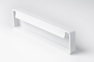 Uchwyt meblowy wpuszczany Fold Metalowy Biały Mat