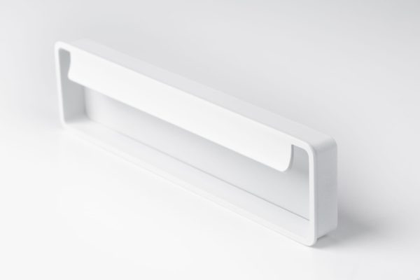 Uchwyt meblowy wpuszczany Fold Metalowy Biały Mat