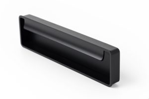 Uchwyt meblowy wpuszczany Fold Metalowy Czarny Mat