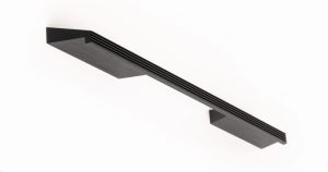 UCHWYT MEBLOWY PODŁUŻNY RAIL 192 ALUMINIOWY CZARNY SZCZOTKOWANY