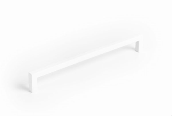 Uchwyt meblowy podłużny U 0056 192 Metalowy Biały Mat