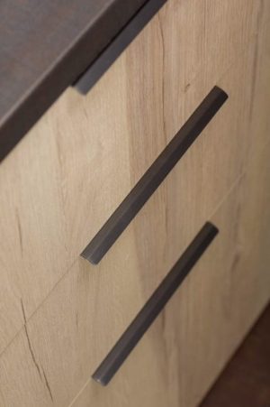 Uchwyt meblowy krawędziowy Curve 128 Anodowany Mat