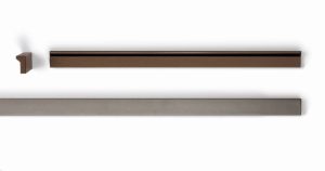 UCHWYT MEBLOWY PODŁUŻNY ANGLE 400 ALUMINIOWY METALICZNY BRĄZOWY