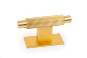 GAŁKA MEBLOWA Z PODKŁADKĄ T - BAR ARPA PLATE ALUMINIOWA ZŁOTA SZCZOTKOWANA