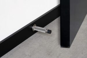 Stopka Stoper do drzwi naścienny Dexter Aluminiowy Srebrny