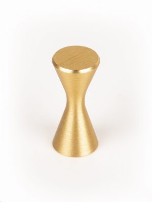 GAŁKA MEBLOWA DIABOLO ALUMINIOWA ZŁOTA SZCZOTKOWANA