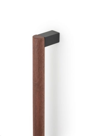 UCHWYT MEBLOWY PODŁUŻNY ETO 992 DREWNIANY ORZECH WŁOSKI Z SZARYM ALUMINIUM