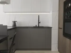 Uchwyt meblowy krawędziowy Linear 447 Metalowy Czarny Mat