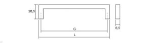 UCHWYT MEBLOWY PODŁUŻNY U 0056 192 NIKIEL SZCZOTKOWANY