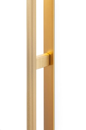 UCHWYT MEBLOWY PODŁUŻNY Z PODKŁADKĄ ARPA PLATE 1178 ALUMINIOWY ZŁOTY SZCZOTKOWANY