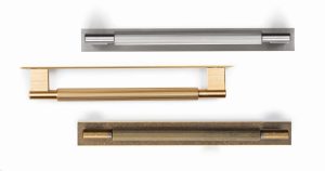 UCHWYT MEBLOWY PODŁUŻNY Z PODKŁADKĄ ARPA PLATE 192 ALUMINIOWY RUSTYKALNY ZŁOTY