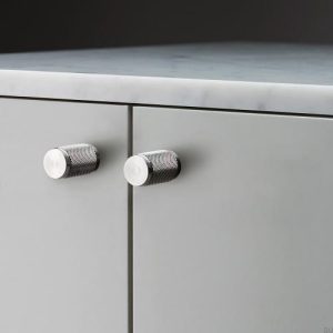 Gałki meblowe Furniture Knob Cross Stalowe Srebrne (zestaw)