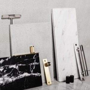 Gałki meblowe Furniture Knob Cross Stalowe Srebrne (zestaw)