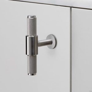 Uchwyt meblowy T - Bar Cross Stalowy Srebrny