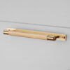 Uchwyt meblowy z podkładką Pull Bar Plate Medium Cross Mosiężny Złoty