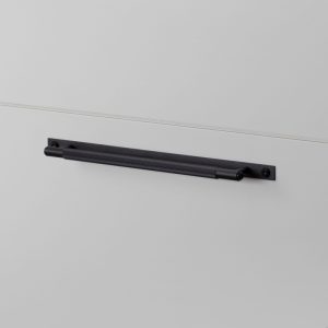 Uchwyt meblowy Pull Bar Plate Linear Medium 225 Metalowy czarny