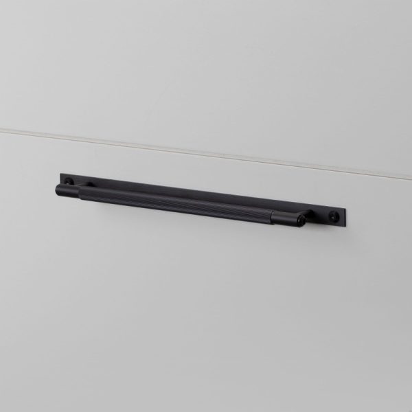 Uchwyt meblowy Pull Bar Plate Linear Medium 225 Metalowy czarny