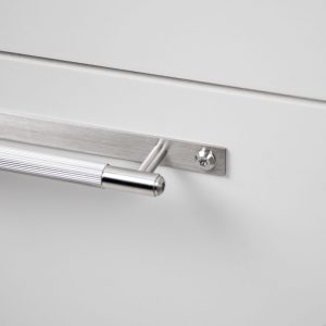 Uchwyt meblowy Pull Bar Plate Linear Small 125 Stalowy nierdzewny