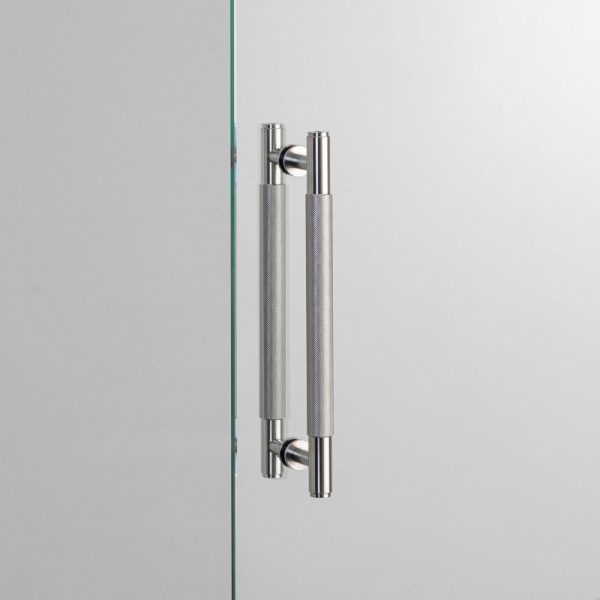 Uchwyt meblowy obustronny Pull Bar Double - sided Cross Stalowy Srebrny