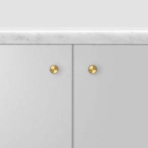 Gałki meblowe FURNITURE KNOB LINEAR Mosiężne Złote (zestaw)