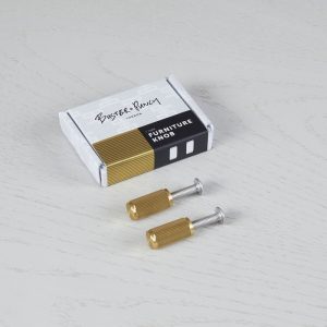 Gałki meblowe FURNITURE KNOB LINEAR Mosiężne Złote (zestaw)