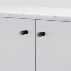 Gałki meblowe FURNITURE KNOB LINEAR Metalowe czarne (zestaw)