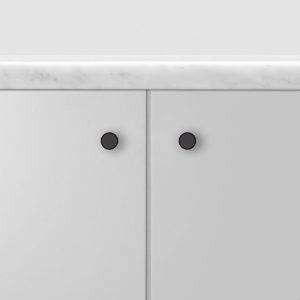Gałki meblowe FURNITURE KNOB LINEAR Metalowe czarne (zestaw)