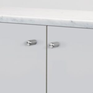Gałki meblowe FURNITURE KNOB LINEAR Stalowe Srebrne (zestaw)