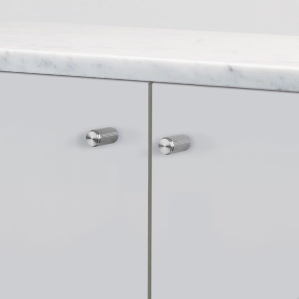 Gałki meblowe FURNITURE KNOB LINEAR Stalowe Srebrne (zestaw)
