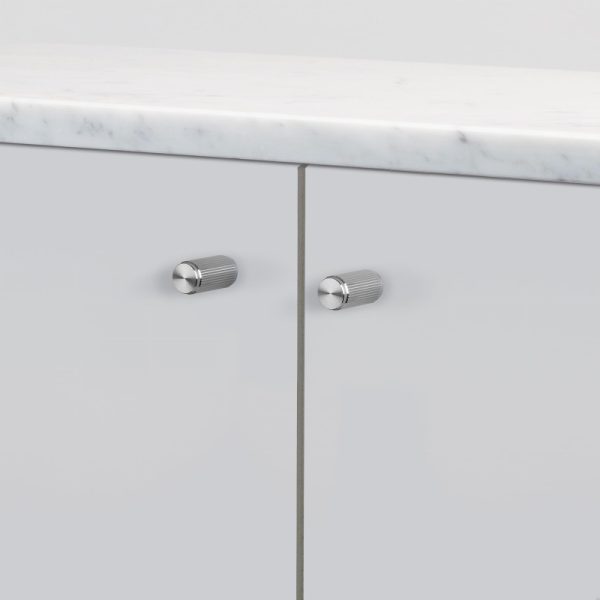 Gałki meblowe FURNITURE KNOB LINEAR Stalowe Srebrne (zestaw)