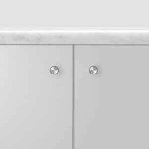 Gałki meblowe FURNITURE KNOB LINEAR Stalowe Srebrne (zestaw)