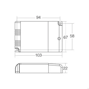 Sterownik Drikon ze ściemniaczem dotykowym 500mA/22W