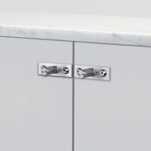 Gałki meblowe z podkładką FURNITURE KNOB PLATE LINEAR (zestaw)