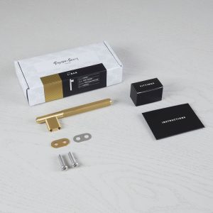 Uchwyt meblowy L - Bar Mosiężny Złoty