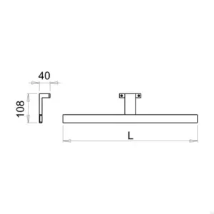 Lampa łazienkowa nad lustro Kinkiet LED Aalto 500 230V/8W 3000K Chrom