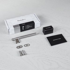 Uchwyt meblowy L - Bar Stalowy Srebrny