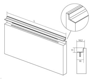 Uchwyt meblowy krawędziowy Grada 447
