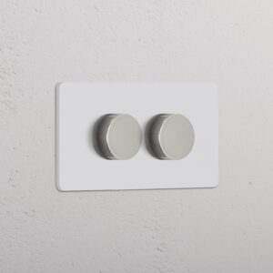 Grove 4-Module 2x Multiway Dimmer Switch - Paintable Polished Nickel
